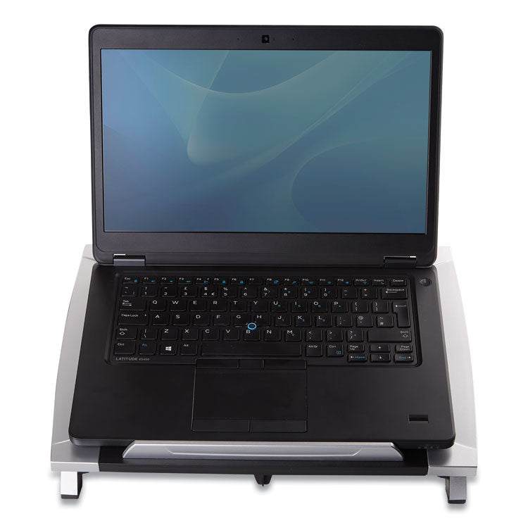 Office Suites Laptop Riser, 15.13" X 11.38" X 4.5" To 6.5", Black/silver, Supports 10 Lbs 2