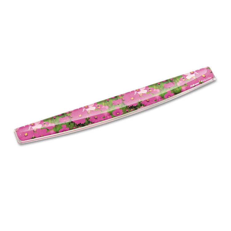 Photo Gel Keyboard Wrist Rest with Microban Protection, 18.56 x 2.31, Pink Flowers Design 1