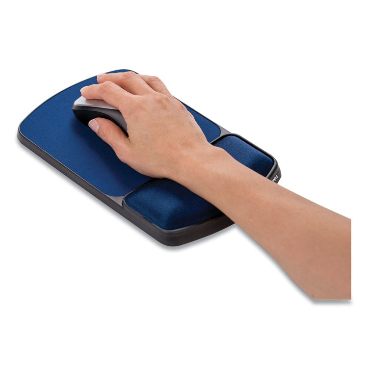 Gel Mouse Pad with Wrist Rest, 6.25 x 10.12, Black/Sapphire 4