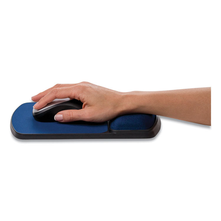 Gel Mouse Pad with Wrist Rest, 6.25 x 10.12, Black/Sapphire 3