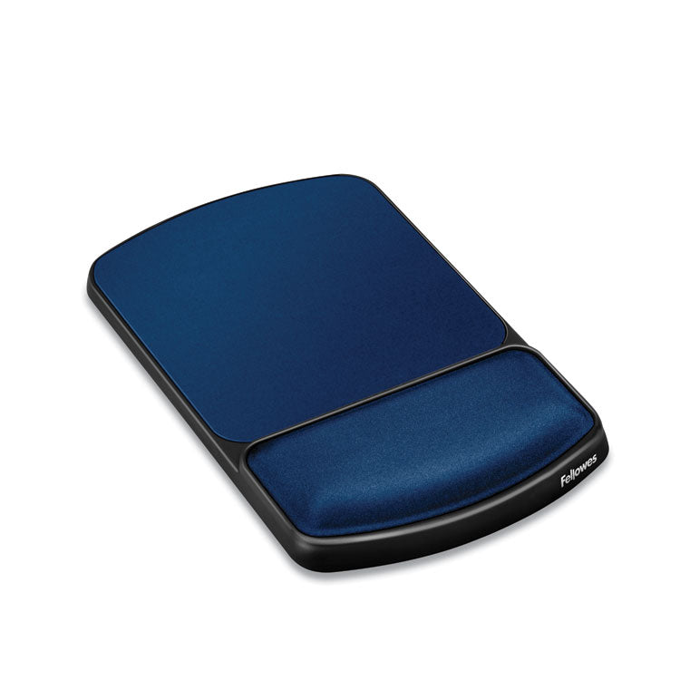 Gel Mouse Pad with Wrist Rest, 6.25 x 10.12, Black/Sapphire 1