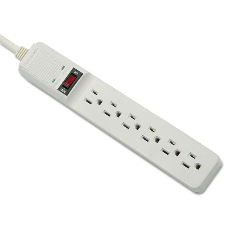 Basic Home/Office Surge Protector, 6 AC Outlets, 15 ft Cord, 450 J, Platinum 3