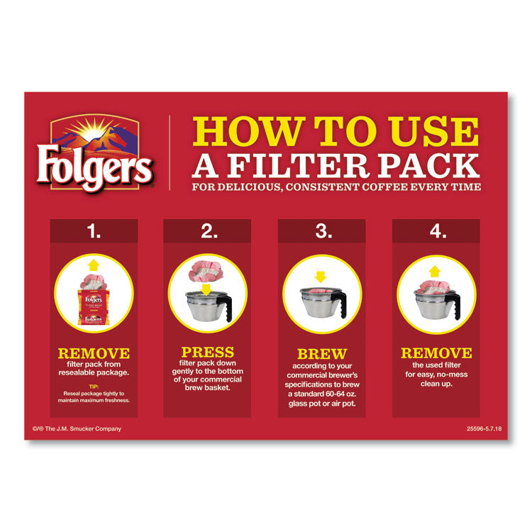 Coffee Filter Packs, Classic Roast, .9 Oz, 10 Filters/pack, 4 Packs/carton 8