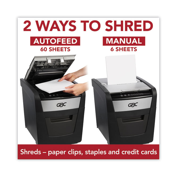 Autofeed+ 60X Super Cross-Cut Home Shredder, 60 Auto/6 Manual Sheet Capacity 5