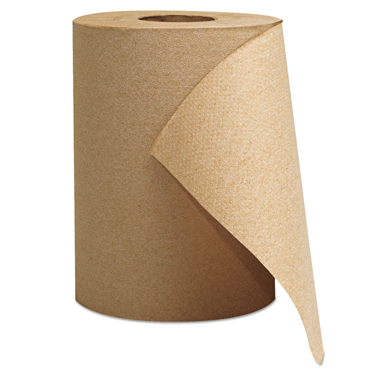 Hardwound Roll Towels, 1-Ply, 8" x 300 ft, Brown, 12 Rolls/Carton 1