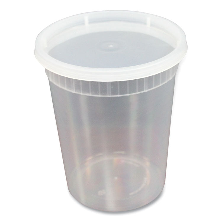 Plastic Deli Container with Lid, 32 oz, Clear, Plastic, 240/Carton 1