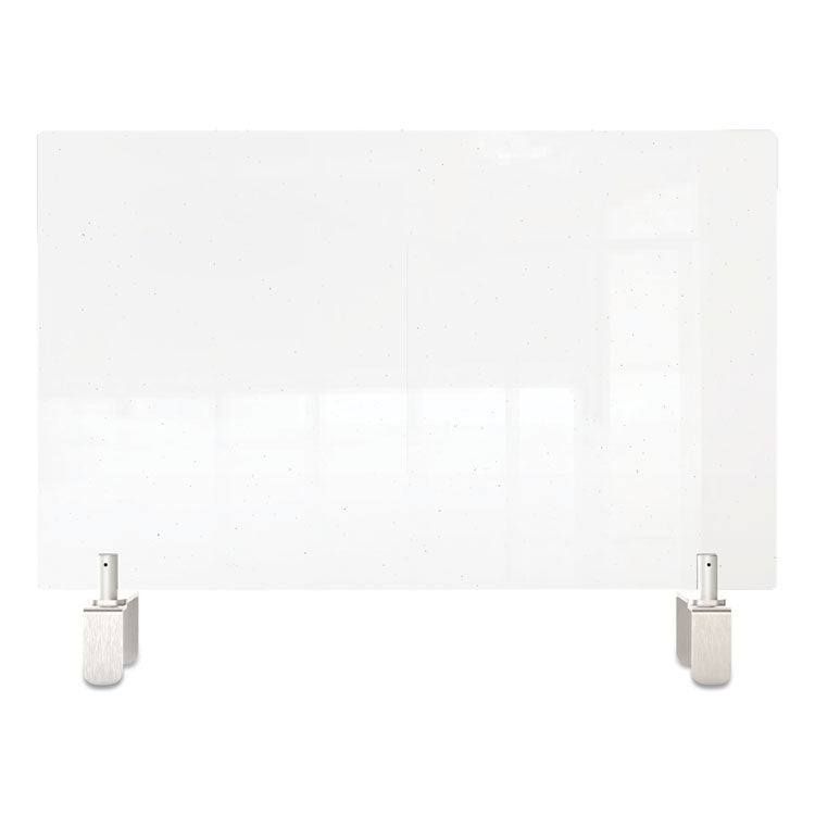 Clear Partition Extender With Attached Clamp, 29 X 3.88 X 18, Thermoplastic Sheeting 2