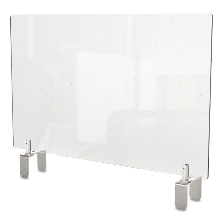 Clear Partition Extender With Attached Clamp, 29 X 3.88 X 18, Thermoplastic Sheeting 1