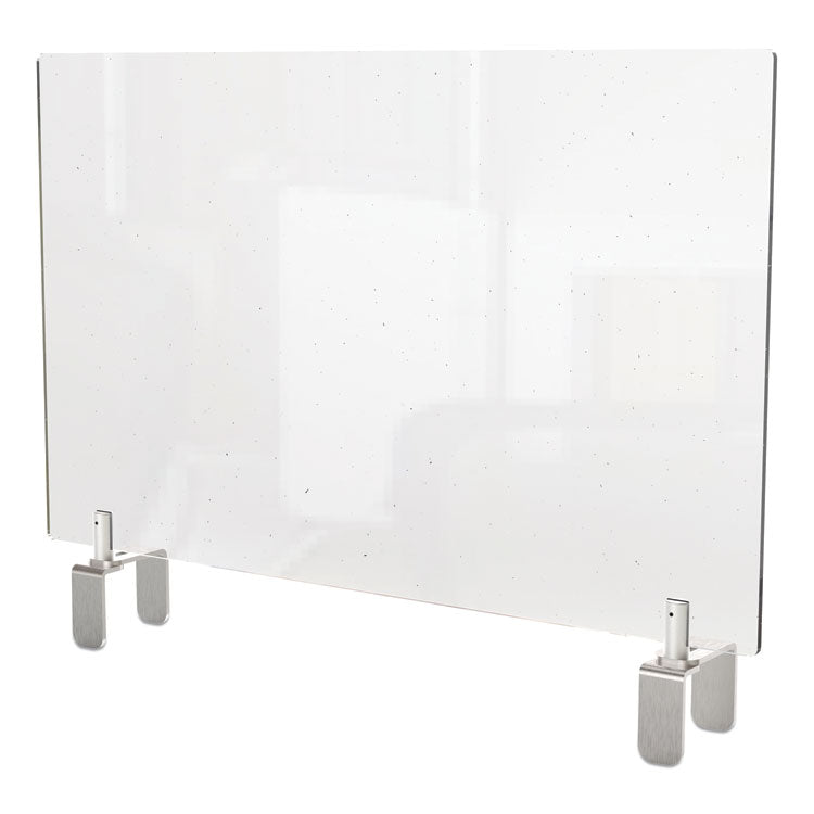 Clear Partition Extender With Attached Clamp, 42 X 3.88 X 18, Thermoplastic Sheeting 1