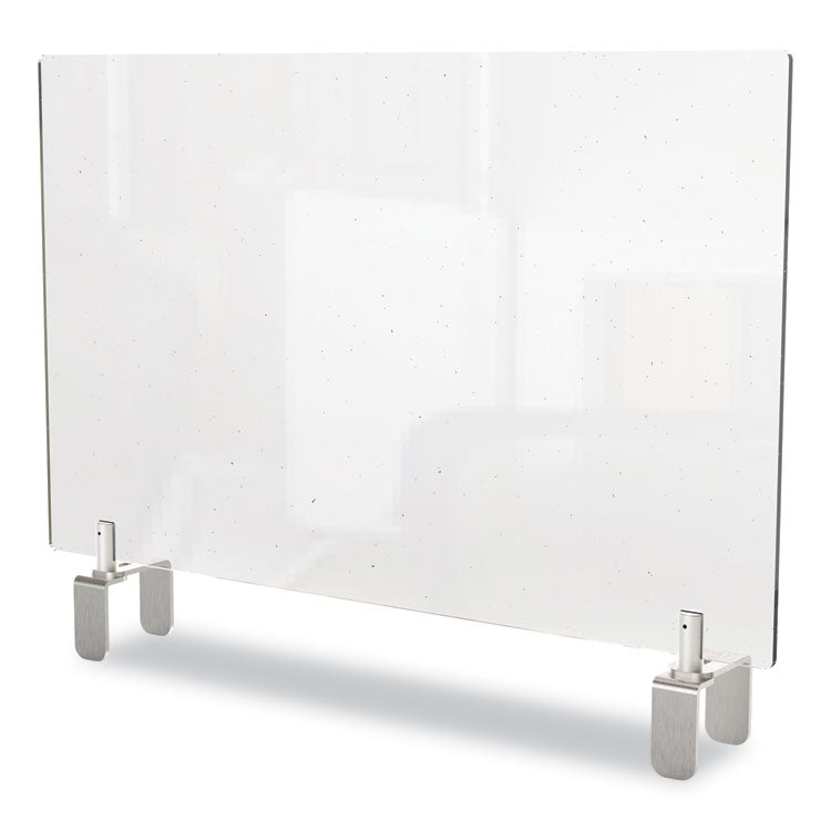 Clear Partition Extender With Attached Clamp, 29 X 3.88 X 30, Thermoplastic Sheeting 1