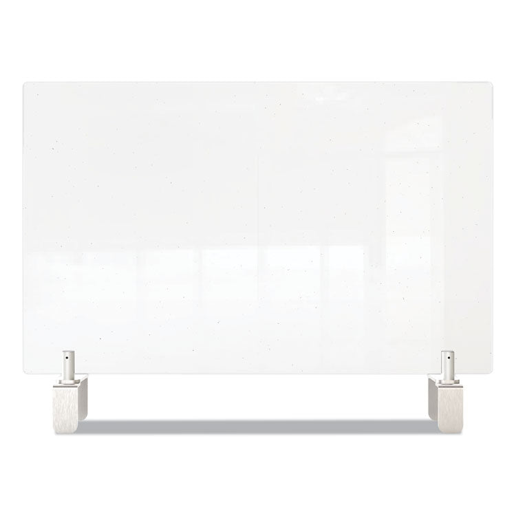 Clear Partition Extender With Attached Clamp, 29 X 3.88 X 30, Thermoplastic Sheeting 2