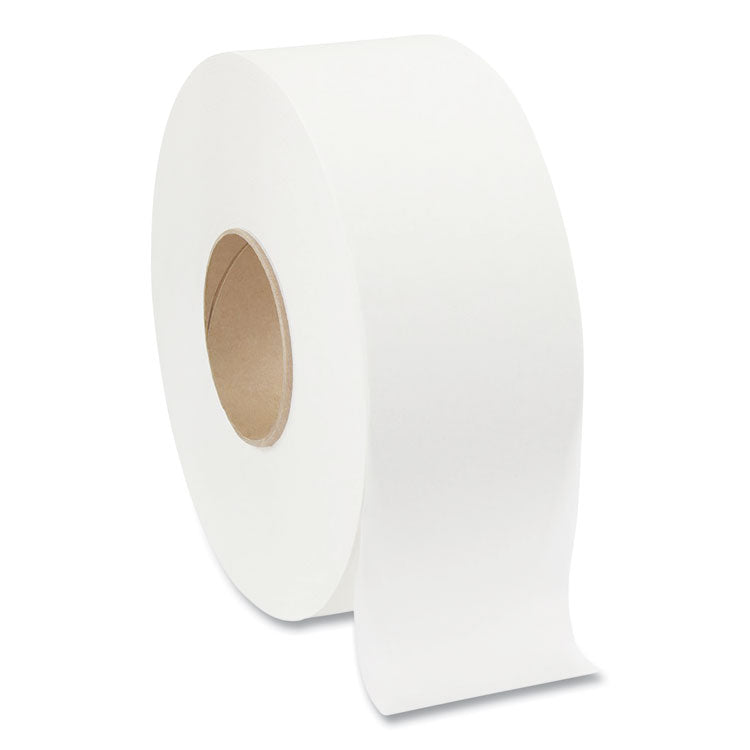 Jumbo Jr. Bathroom Tissue Roll, Septic Safe, 2-Ply, White, 3.5" x 1,000 ft, 8 Rolls/Carton 1