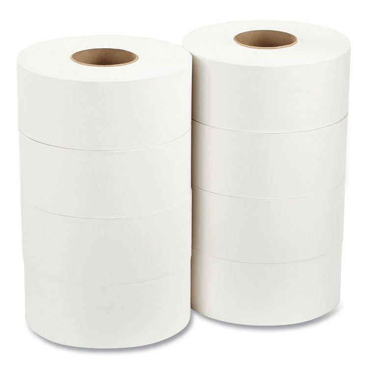 Jumbo Jr. Bathroom Tissue Roll, Septic Safe, 2-Ply, White, 3.5" x 1,000 ft, 8 Rolls/Carton 4