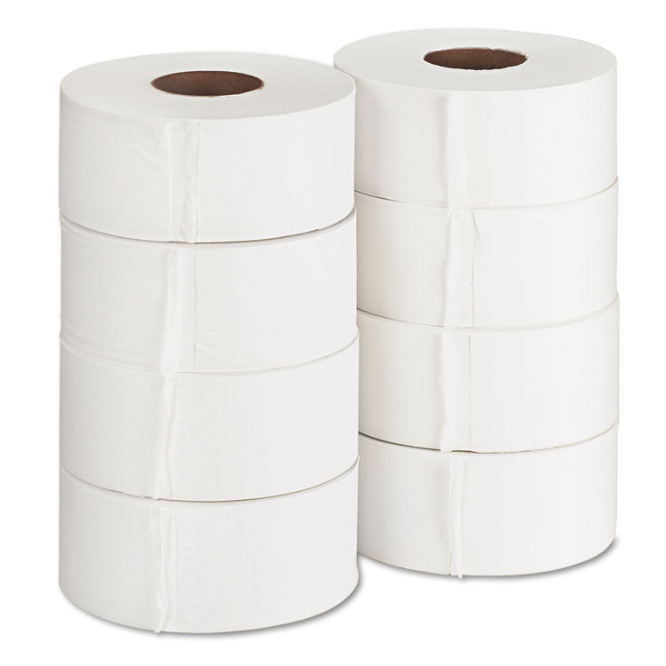 Jumbo Jr. Bath Tissue Roll, Septic Safe, 2-Ply, White, 3.5" x 1,000 ft, 8 Rolls/Carton 2