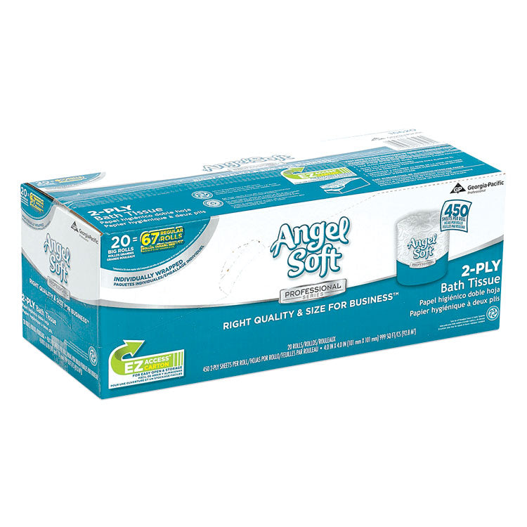 Angel Soft Ps Premium Bathroom Tissue, Septic Safe, 2-Ply, White, 450 Sheets/roll, 20 Rolls/carton 6