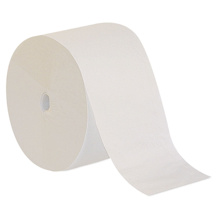 Compact Coreless 1-Ply Bath Tissue, Septic Safe, White, 3,000 Sheets/Roll, 18 Rolls/Carton 1