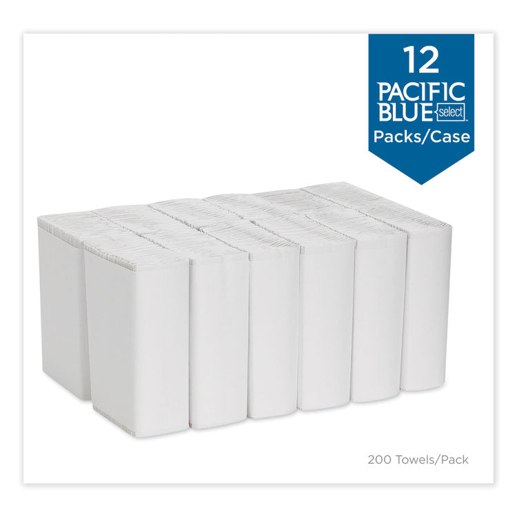 Pacific Blue Select C-Fold Paper Towel, 1-Ply, 10.1 x 10.1, White, 200/Pack, 12 Packs/Carton 4