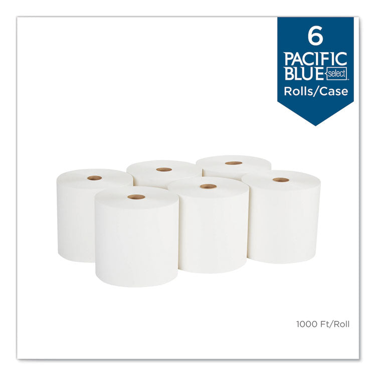 Pacific Blue Basic  Nonperf Paper Towels, 1-Ply, 7.78 x 1,000 ft, White, 6 Rolls/Carton 4