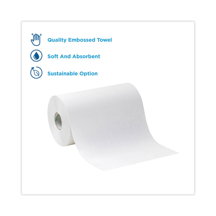 Hardwound Paper Towel Roll, Nonperforated, 1-Ply, 9" x 400 ft, White, 6 Rolls/Carton 2