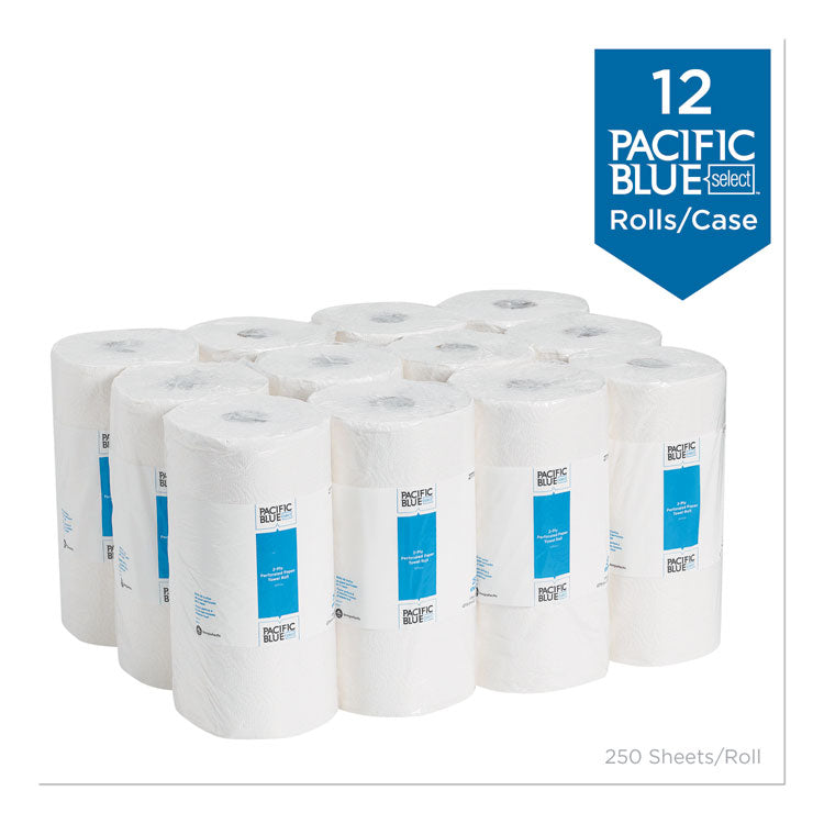 Pacific Blue Select Two-Ply Perforated Paper Kitchen Roll Towels, 2-Ply, 11 x 8.8, White, 250/Roll, 12 Rolls/Carton 4