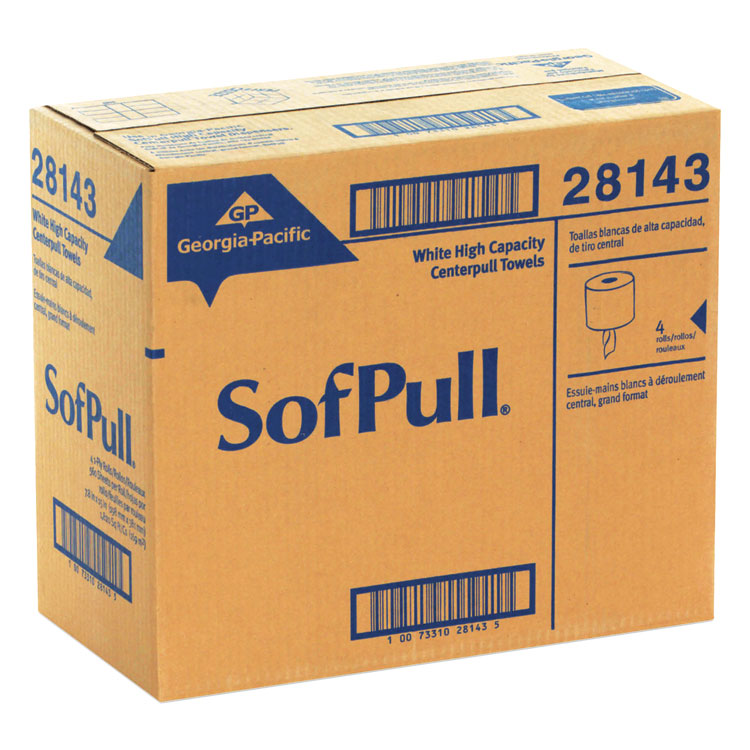 SofPull Perforated Paper Towel, 1-Ply, 7.8 x 15, White, 560/Roll, 4 Rolls/Carton 4