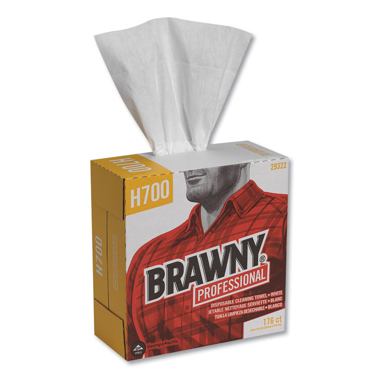 Heavyweight HEF Disposable Shop Towels, 9 x 12.5, White, 176/Box, 10 Box/Carton 1