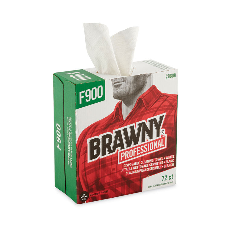 FLAX 900 Heavy Duty Cloths, 9 x 16.5, White, 72/Box, 10 Box/Carton 4