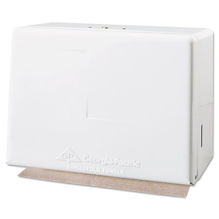 Space Saver Singlefold Towel Dispenser, Steel, 11.63 X 6.63 X 8.13, White 1