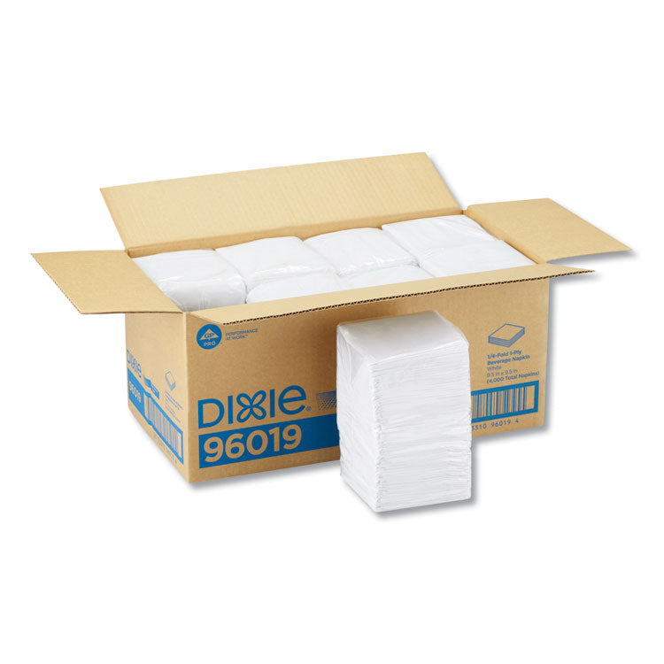 Beverage Napkins, Single-Ply, 9 1/2 X 9 1/2, White, 4000/carton 4