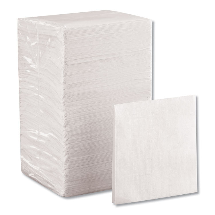 Beverage Napkins, Single-Ply, 9 1/2 X 9 1/2, White, 4000/carton 7