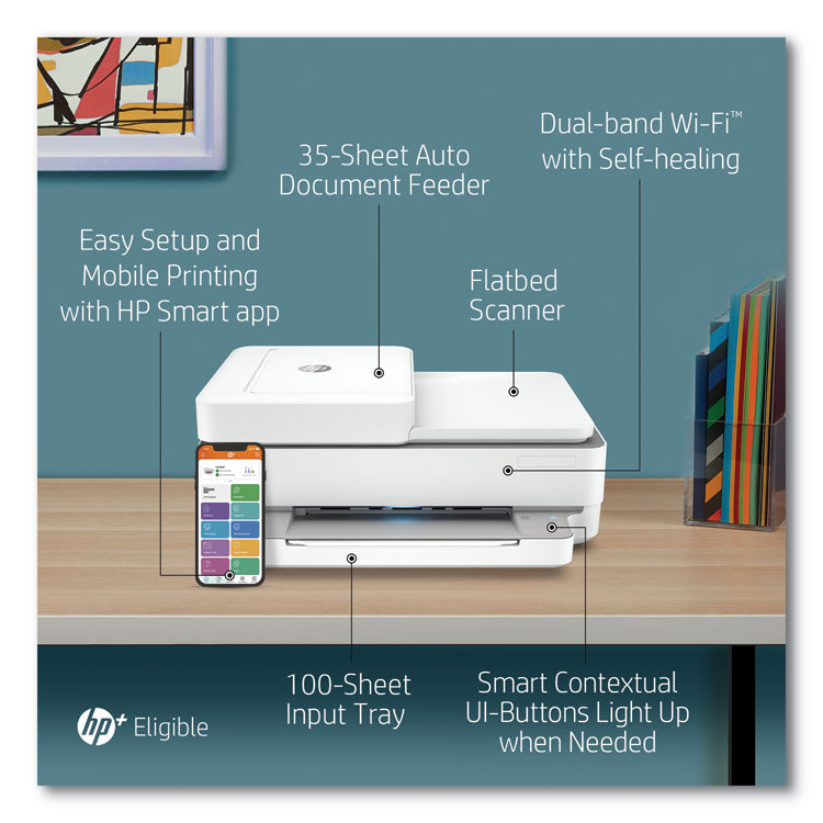 Envy 6455e Wireless All-In-One Inkjet Printer, Copy/print/scan 6