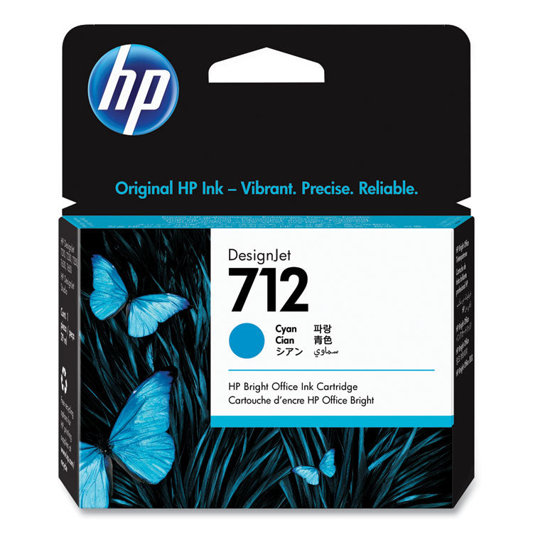 HP 712, (3ed67a) Cyan Original Ink Cartridge 1