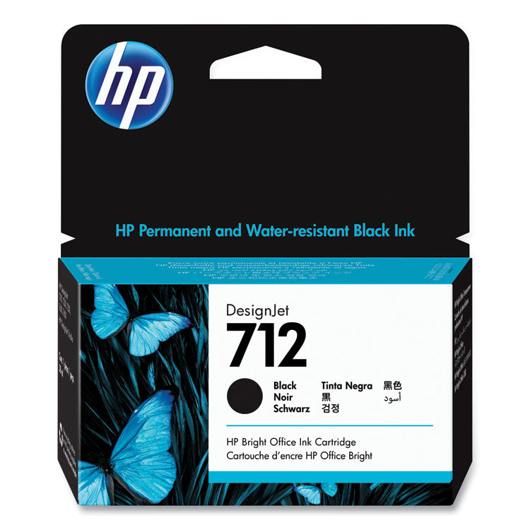 HP 712, (3ed70a) Black Original Ink Cartridge 1