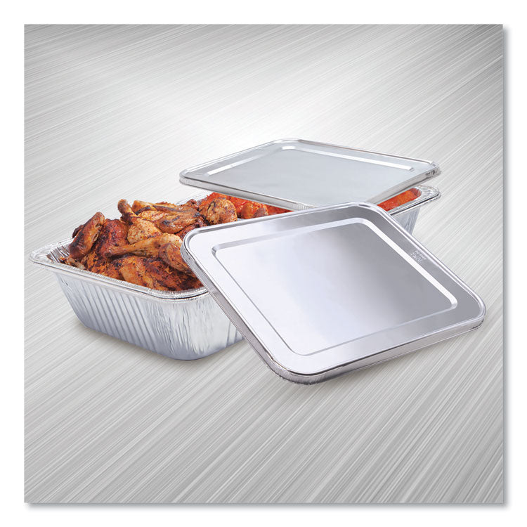 Half Steam Table Pan Lids, Full Curl, 11.16 x 0.62 x 12.75, 100/Carton 2