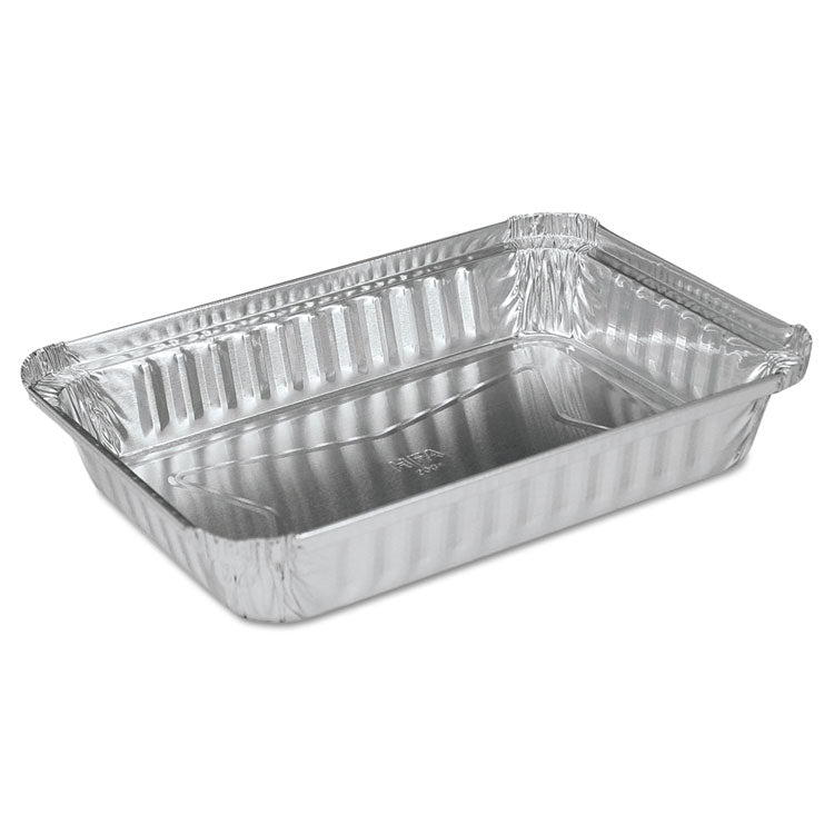 Aluminum Oblong Pan, Shallow, 1.5-lb Capacity, 6 x 8.59 x 1.25, Silver, 500/Carton 1