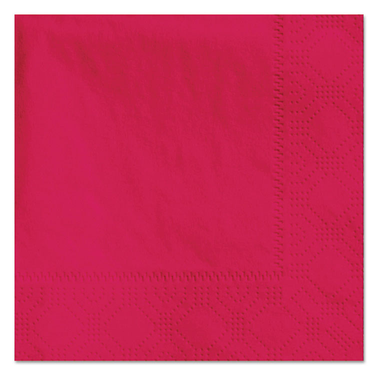 Beverage Napkins, 2-Ply, 9 1/2 X 9 1/2, Red, 1000/carton 1