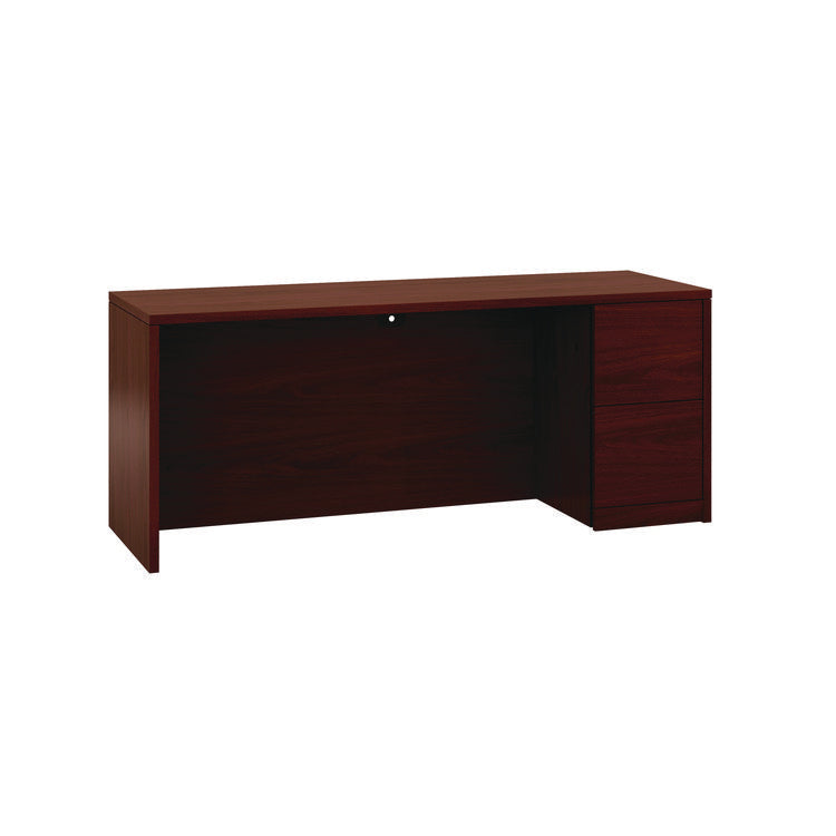 10500 Series Full-Height Right Pedestal Credenza, 72w X 24d X 29.5h, Mahogany 1