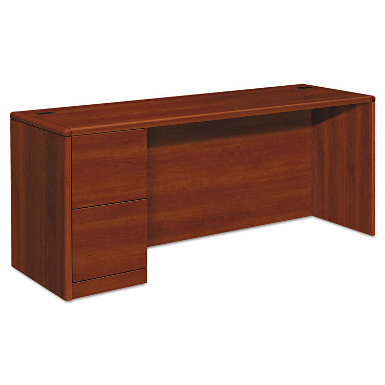 10700 Series Left Pedestal Credenza, 72w X 24d X 29.5h, Cognac 1