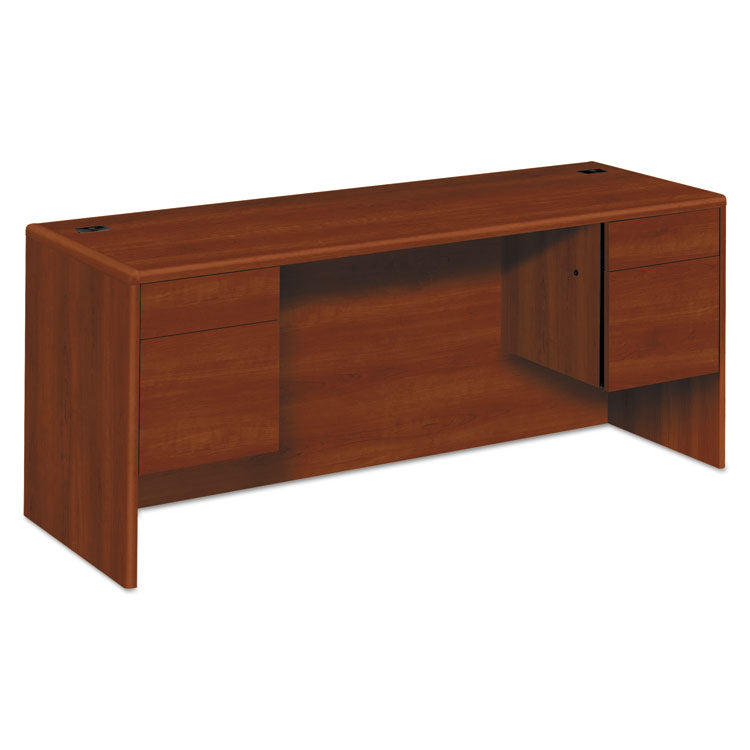 10700 Kneespace Credenza, 3/4 Height Pedestals, 72w X 24d X 29.5h, Cognac 1