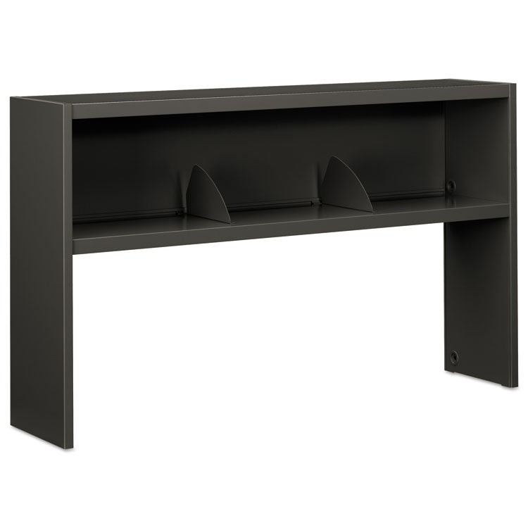 38000 Series Stack On Open Shelf Hutch, 60w X 13.5d X 34.75h, Charcoal 1