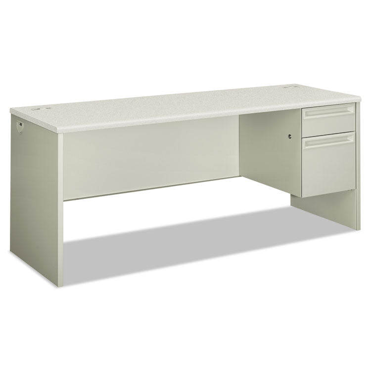 38000 Series Single Pedestal Credenza, Right, 72w x 24d x 29.5h, Silver/Gray 1