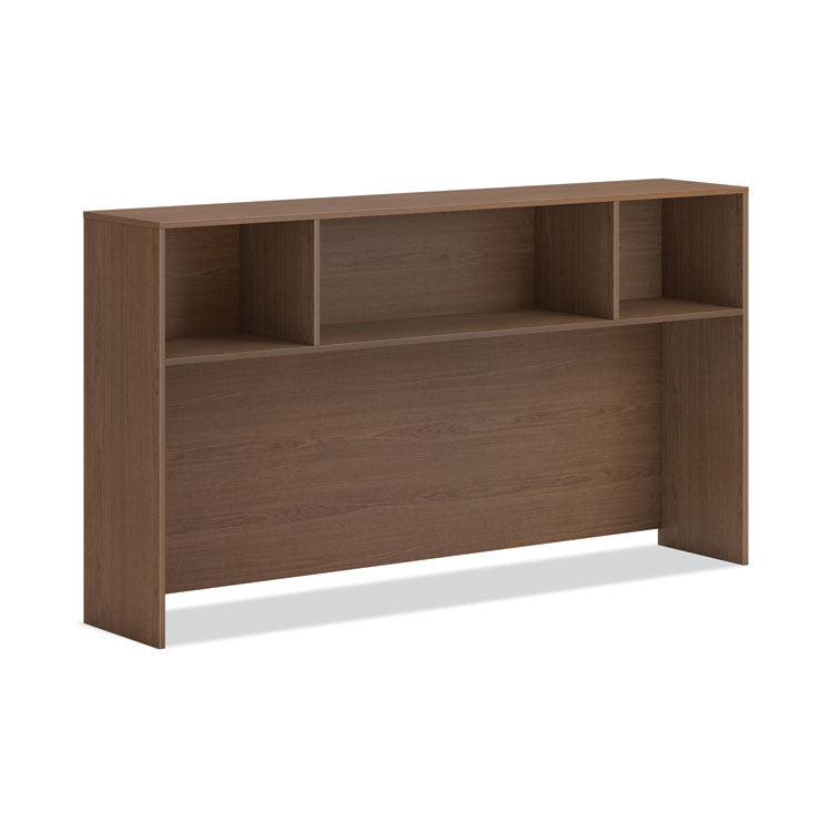 Mod Desk Hutch, 3 Compartments, 72w x 14d x 39.75h, Sepia Walnut 1