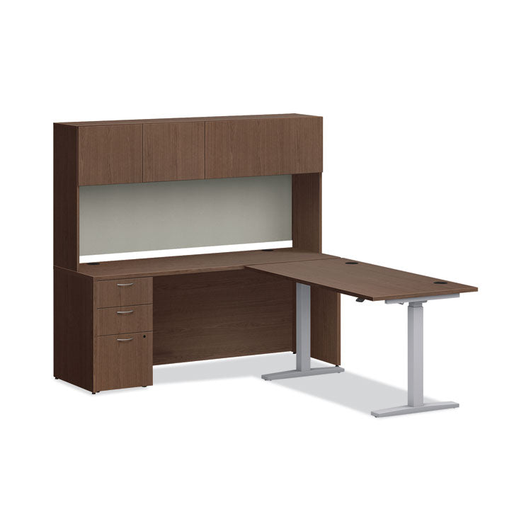 Mod Desk Hutch, 3 Compartments, 72w x 14d x 39.75h, Sepia Walnut 2