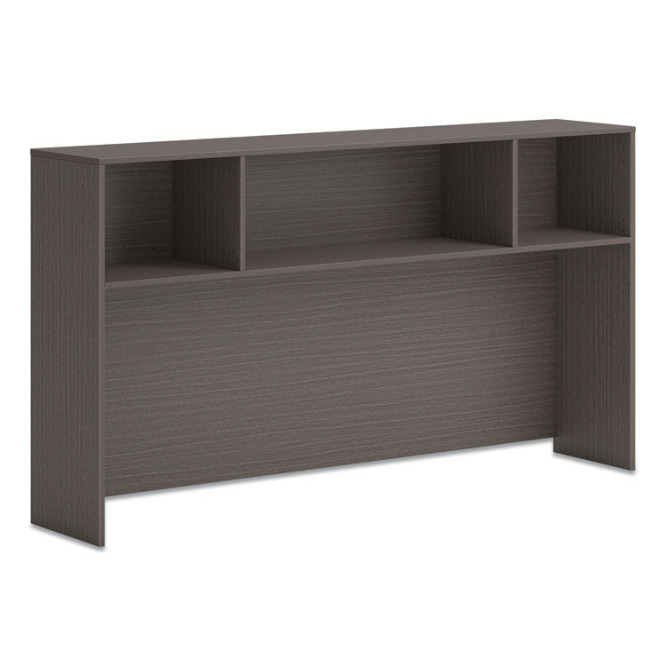 Mod Desk Hutch, 3 Compartments, 72w x 14d x 39.75h, Slate Teak 1