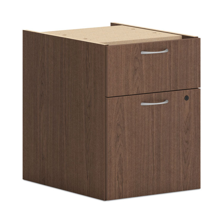 Mod Support Pedestal, Left or Right, 2-Drawers: Box/File, Legal/Letter, Sepia Walnut, 15" x 20" x 20" 1