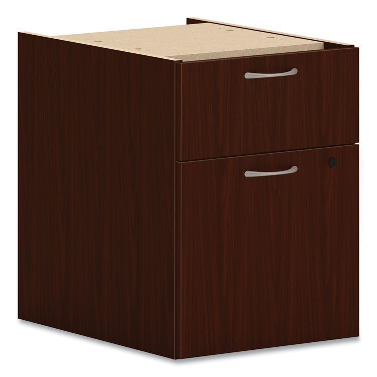 Mod Hanging Pedestal, Left Or Right, 2-Drawers: Box/file, Legal/letter, Traditional Mahogany, 15" X 20" X 20" 1