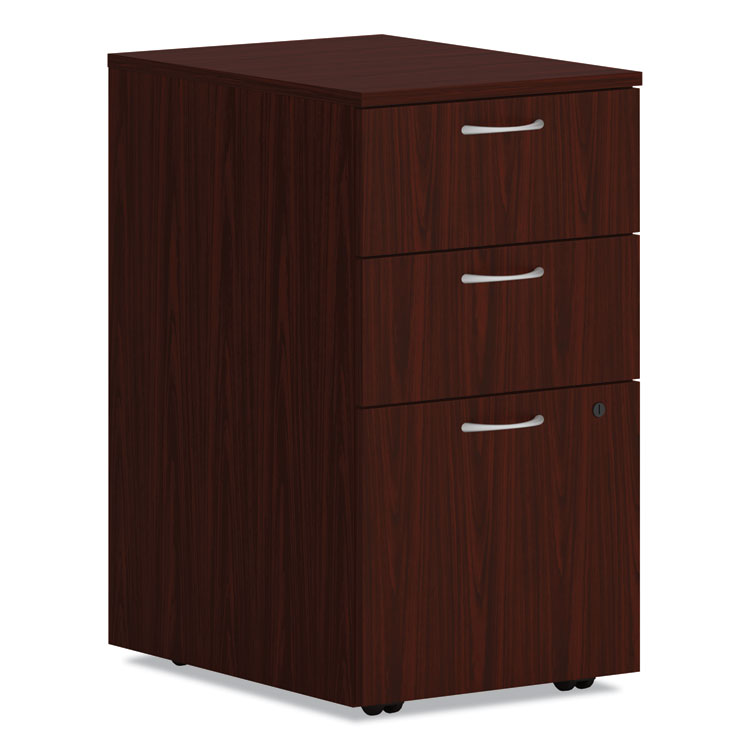 Mod Mobile Pedestal, Left or Right, 3-Drawers: Box/Box/File, Legal/Letter, Traditional Mahogany, 15" x 20" x 28" 1