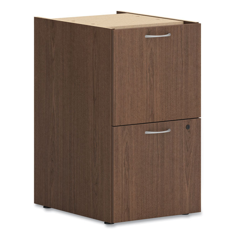 Mod Support Pedestal, Left Or Right, 2 Legal/letter-Size File Drawers, Sepia Walnut, 15" X 20" X 28" 1