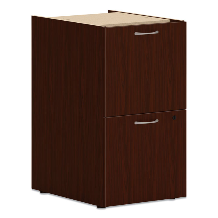 Mod Support Pedestal, Left Or Right, 2 Legal/letter-Size File Drawers, Traditional Mahogany, 15" X 20" X 28" 1