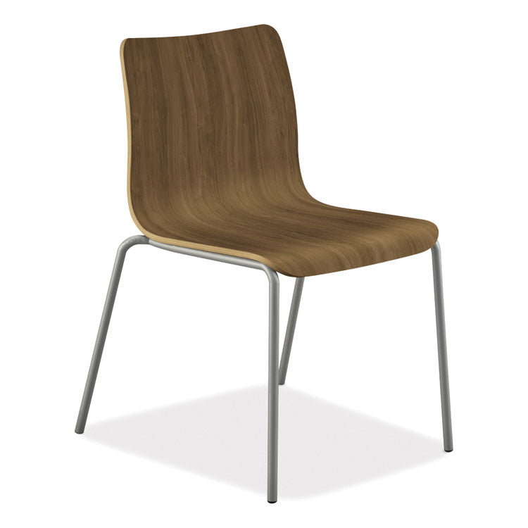 Ruck Laminate Chair, Supports Up to 300 lb, 18" Seat Height, Pinnacle Seat/Back, Silver Base 1